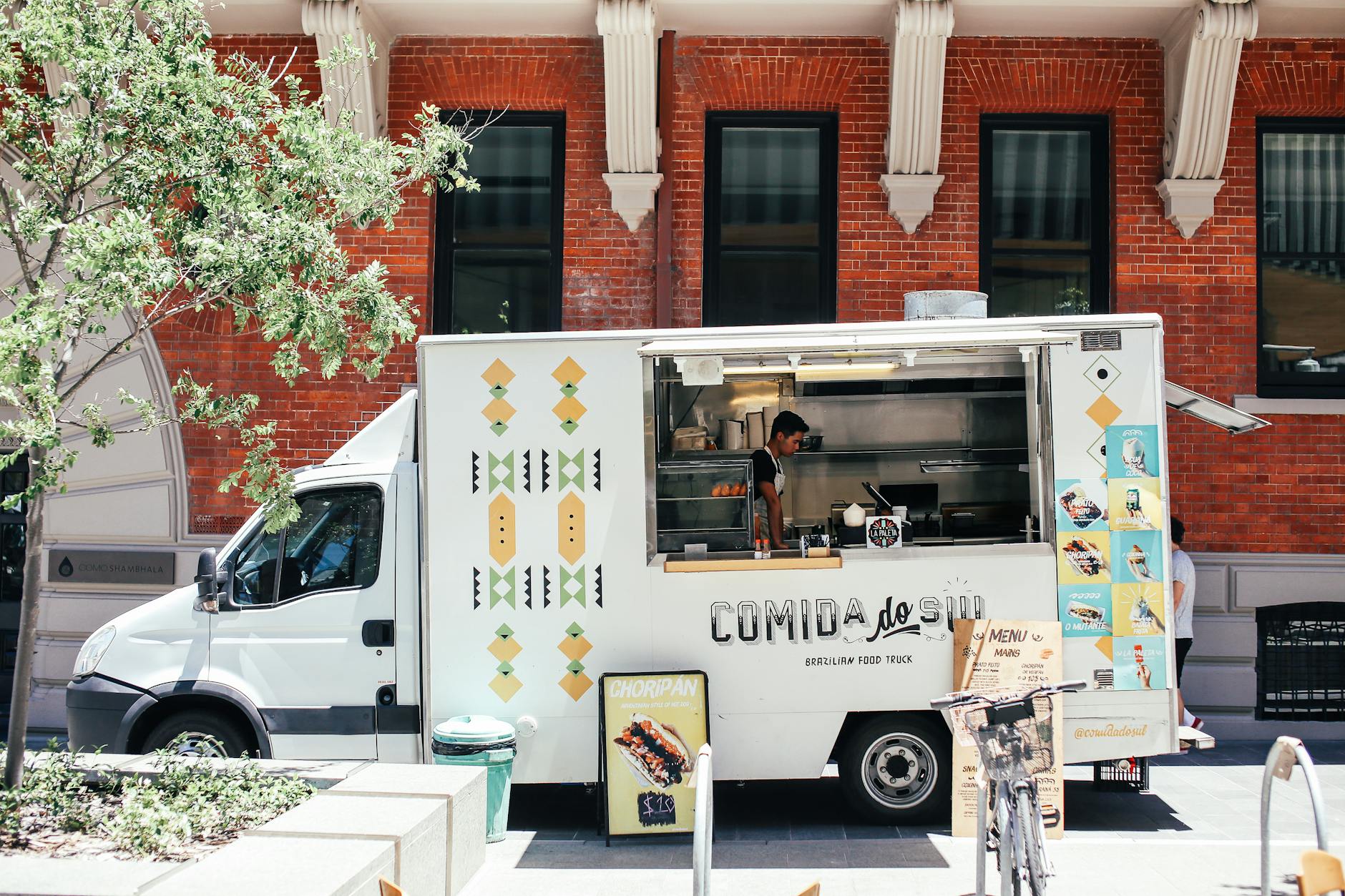 food truck parked on street